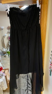 ELLA100-AW Strapless Black Dress. Size M