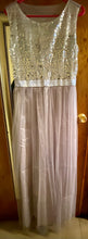 Load image into Gallery viewer, ELLA100-AF Gray Sequin Long Gown. Size M