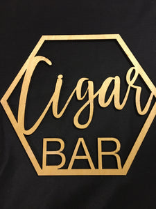 MCCO100-AR. Cigar Bar Wooden Cut Out Sign