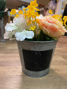 OWEN100-B Galvanized Floral Bucket