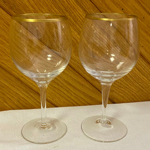 CHAR100-AP Gold Trim Wine Glasses