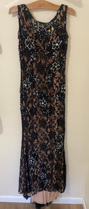 KRUG300-C Jovani Black/Champagne Gown, Size 8