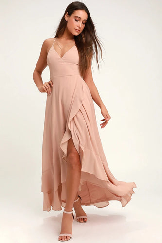 PETT100-A Blush High-Low Dress. Size M