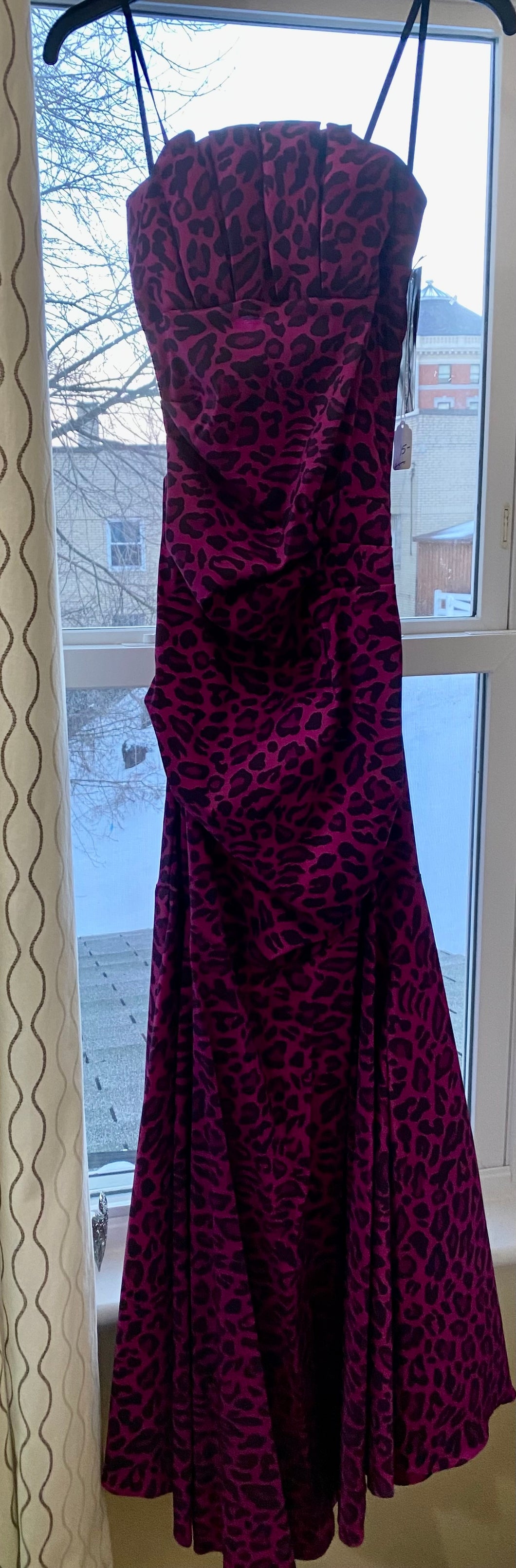 GOWN100-J Purple Cheetah Gown