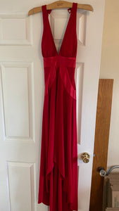 NIEV100-H Red High Low Gown. XS