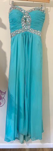CHAR100-BH Mint Turquoise Gown. Size XS