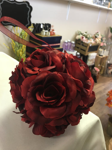 DONL100-V Burgundy Rose Balls