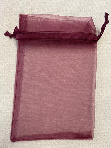 MILL200-Y Burgundy Organza Bags