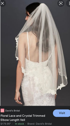 BLOO100-B 36” Ivory Veil. NWT
