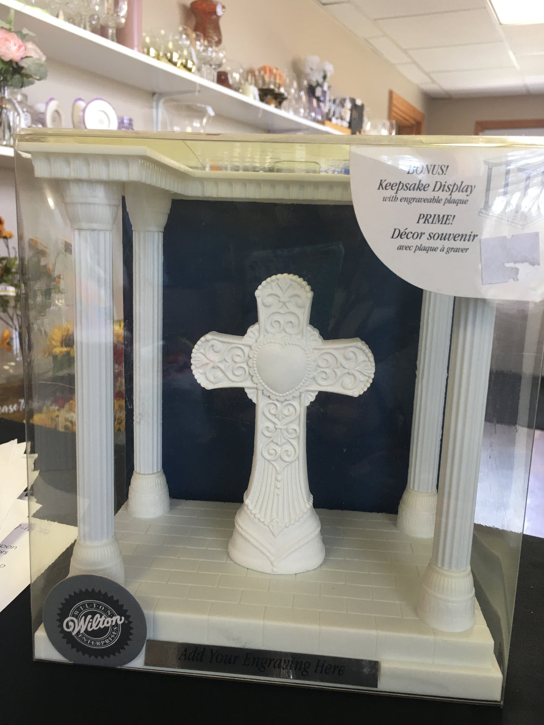 MYTR100-J.  Cross Cake Topper and Cake Display
