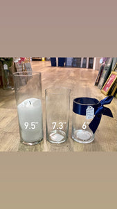 THOM300- 9.5” Cylinder Vase w Candle