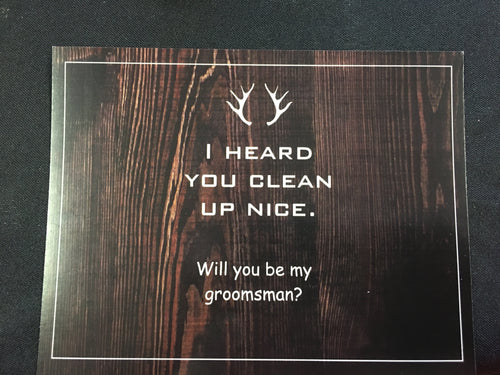 WEYA100-AL Will You Be My Groomsman? Card