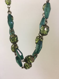 MERC100-H  Green Beaded Necklace