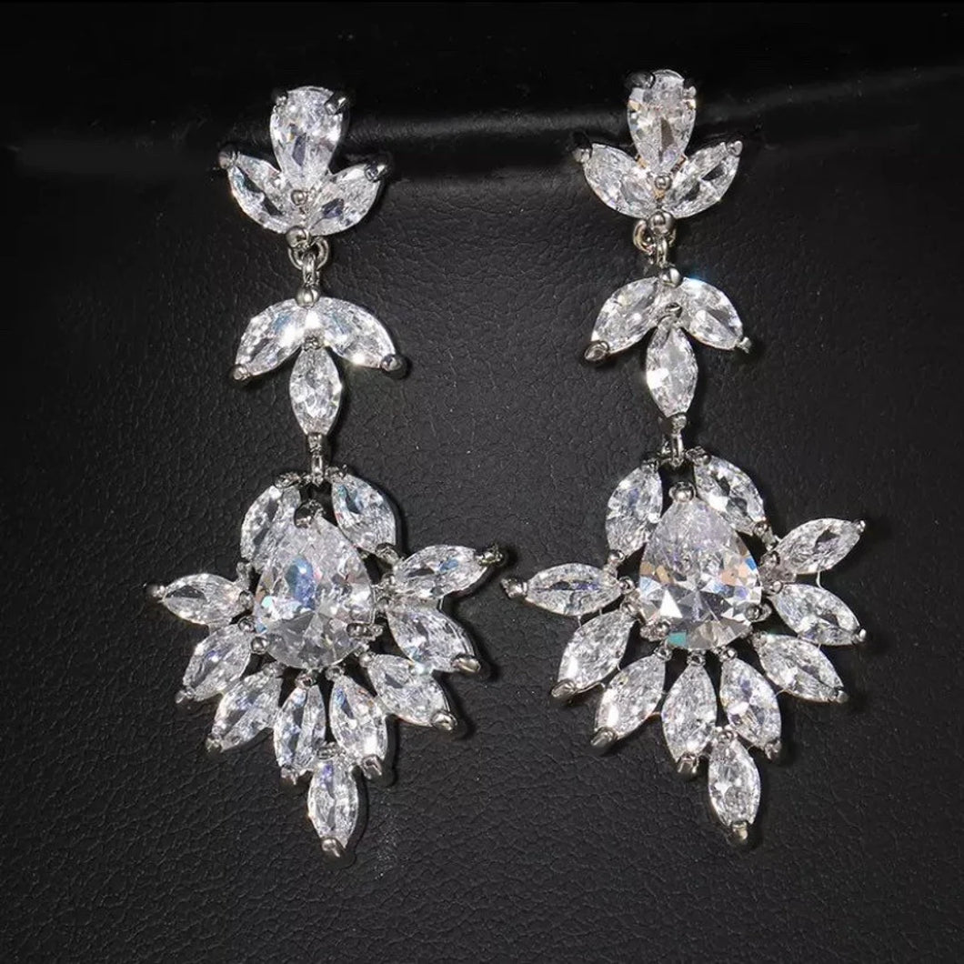 SHUT100-I Rhinestone Earrings. New