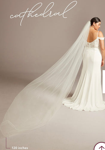 BERK100-F 120” Ivory Cathedral Veil