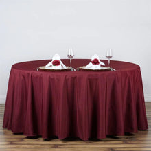 Load image into Gallery viewer, BECH100-A 120” Round, Burgundy Tablecloth