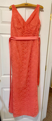RHOA100-F Parfait Coral Lace Gown. Size 14/16