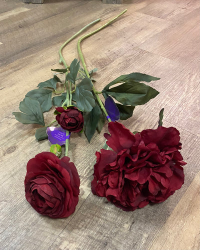 MILL300-Q Burgundy Flowers