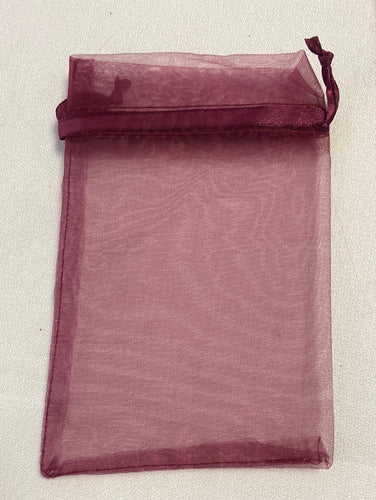 MILL200-Z Burgundy Organza Bags. Set of 6