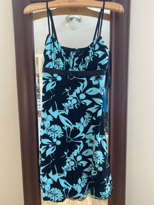 NIEV100-N Black & Teal Short Dress. Size M