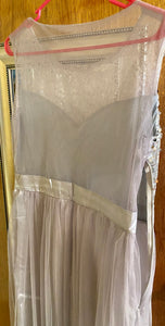 ELLA100-AF Gray Sequin Long Gown. Size M