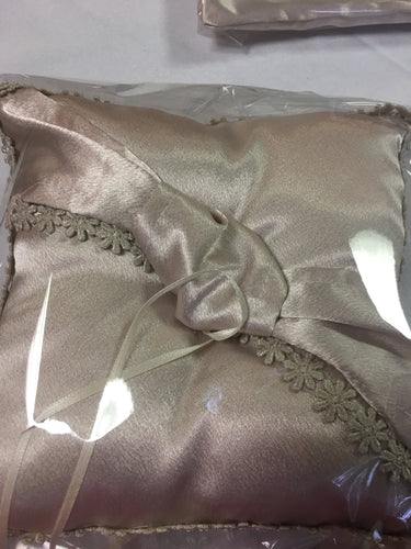 OTOL200-AB  Champagne Satin Ring Bearer’s Pillow