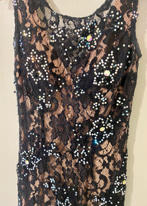 KRUG300-C Jovani Black/Champagne Gown, Size 8