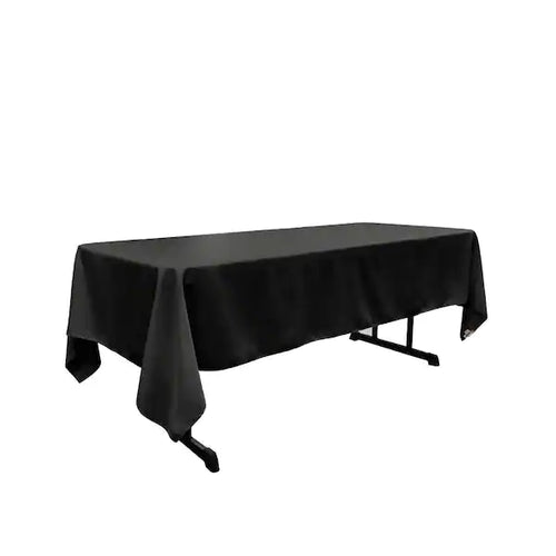 HOLT200-D 102” x 60” Black Rectangular Tablecloth