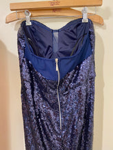Load image into Gallery viewer, MYER300-C Size Small Navy Blue Sequin Dress