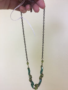 MERC100-H  Green Beaded Necklace