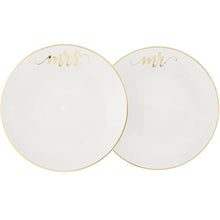 Load image into Gallery viewer, HOOD100-AA Mr &amp; Mrs Plate Set