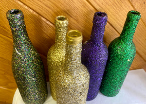 CHAR100-L Glitter Wine Bottles