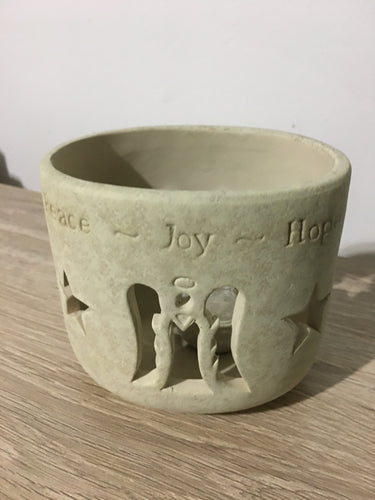 BARD100-T  Peace - Joy - Hope Candle Holder, NEW