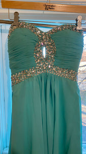 CHAR100-BH Mint Turquoise Gown. Size XS