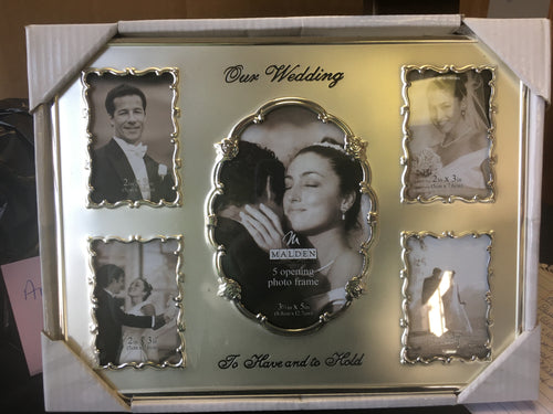 PIPE100-BF. Our Wedding Photo Frame, New.