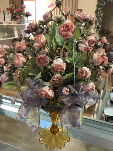 LYNC400-H  Dried Mini Rose Bouquet with Vase