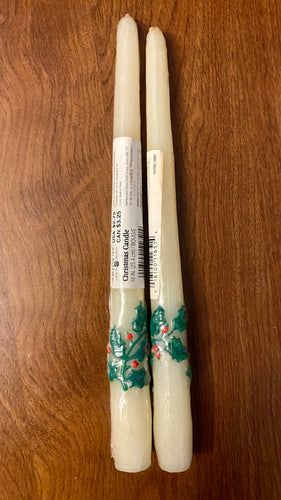 CHAR100-W  Christmas Taper Candles