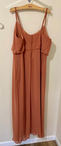 SABL100-A Burnt Orange Gown. Size 18/20