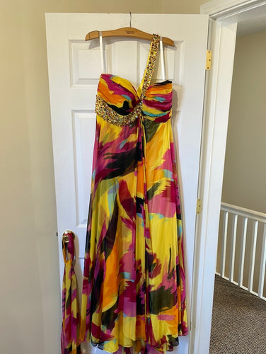 KLIN200-C Multicolor Flowy Gown