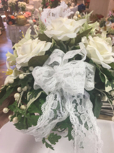 LYNC400-V Hanging Floral Wicker Basket