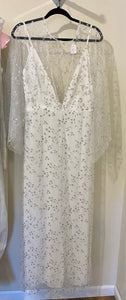 BUCK100-A White Sparkly Dress. Size L