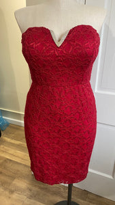 WACH100-H  Red Sparkle Dress, Size 13