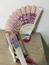 Load image into Gallery viewer, PETR100-K  Purple and Pink Patterned Fan