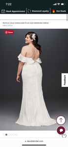 BERK100-D NWT GS White Lace Gown. Size 14