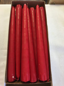 PIPE100-F  10” Red Tapered Candle