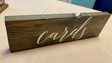 Load image into Gallery viewer, FABI100-F Wooden Cards Sign