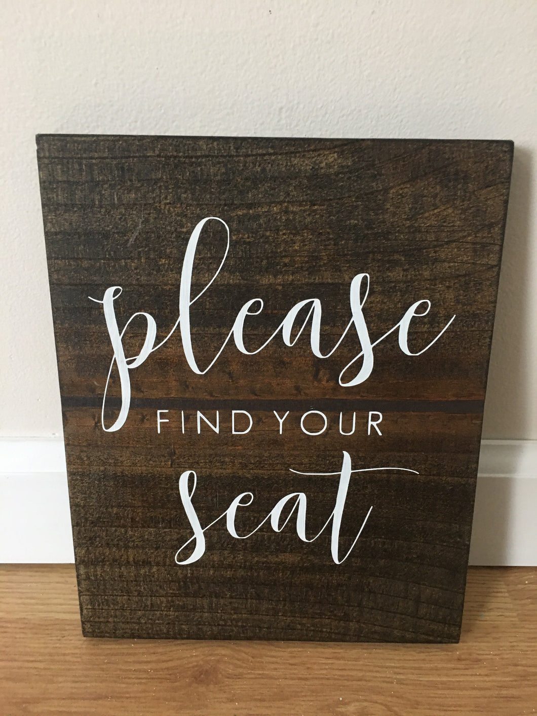 DUBN100- Please Find Your Seat Sign