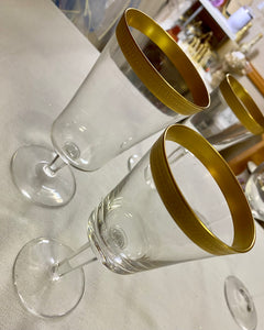 CHAR100-AO Gold Trim Glass Set