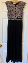 Load image into Gallery viewer, LLOY100-D Black/Rose Gold Gown. Size 5