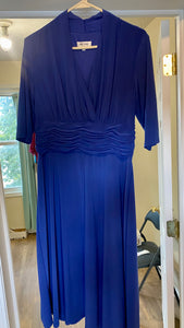 HOOD100-AC Royal Blue Dress. Size 12